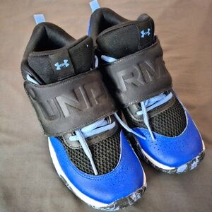 Under Armour Kids' Black and Blue Sneakers